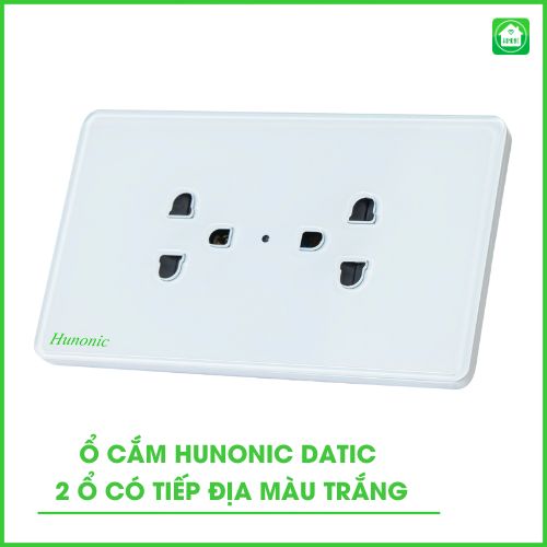 Ổ Cắm tiếp địa Hunonic Datic 2 Ổ